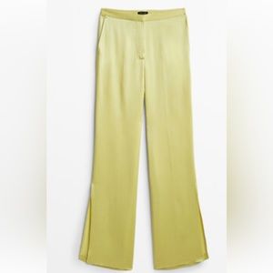 NWT Massimo-Dutti satin trousers in lime size 36/4